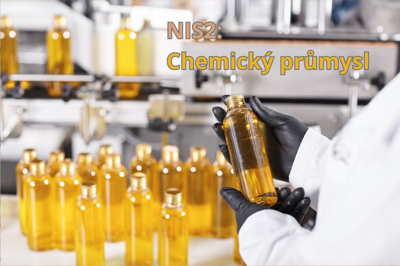 chemik u výroby žluté tekutiny v lahvičkách